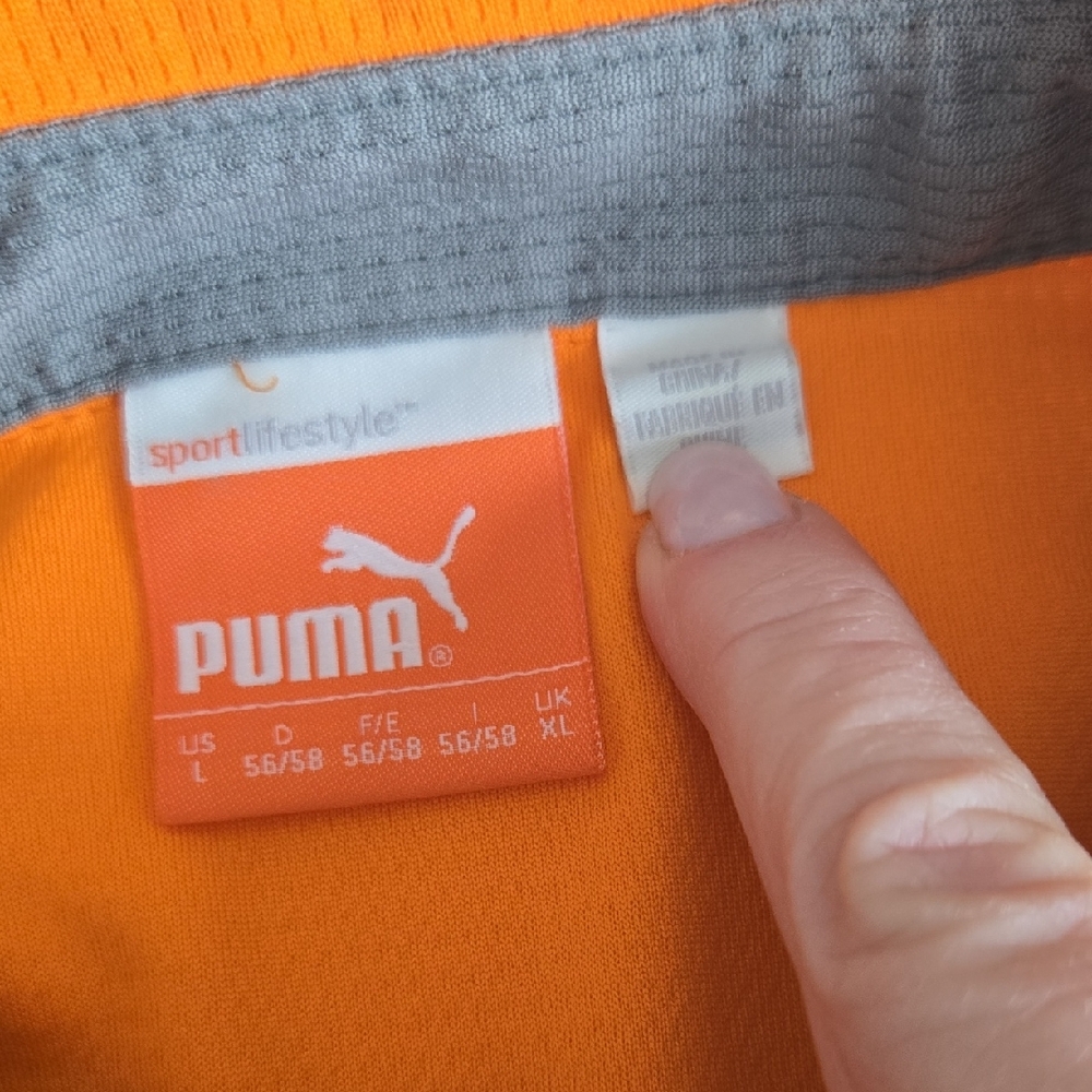 Puma Men's Bright Orange Polo Shirt - Picture 2 of 8